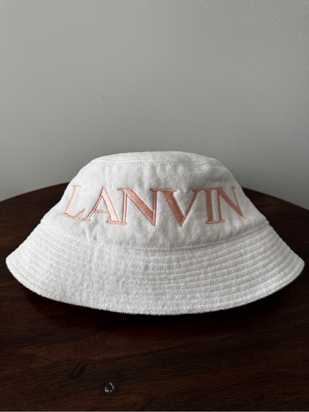NWT Lanvin Pink Reversible Bucket Hat with Logo
